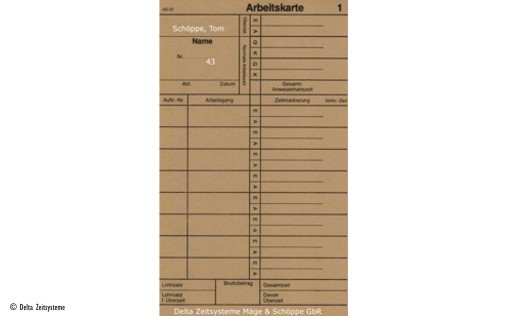 Arbeitskarte Standard AK-91 (500 Stück)